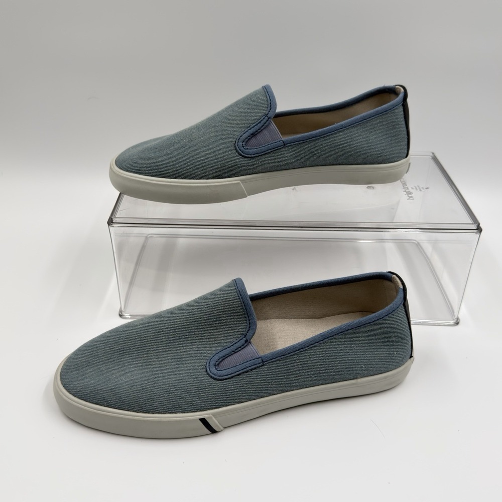 johnnie-O Stealth Sneaker Men's US 7 Blue Slip-On Textile Upper Rubber Sole
